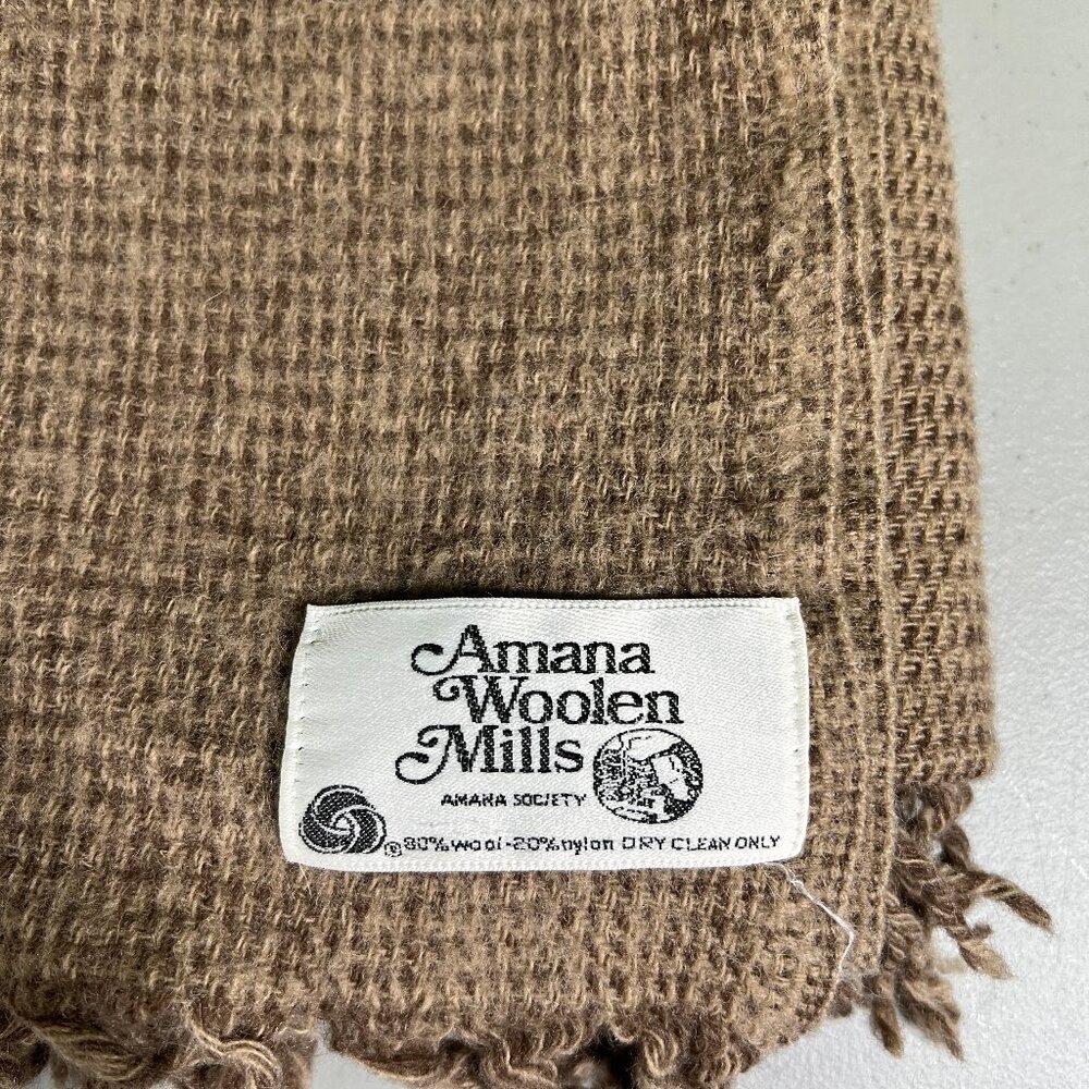 Vintage Amana Wool Throw Blanket - Amana Woolen Mill